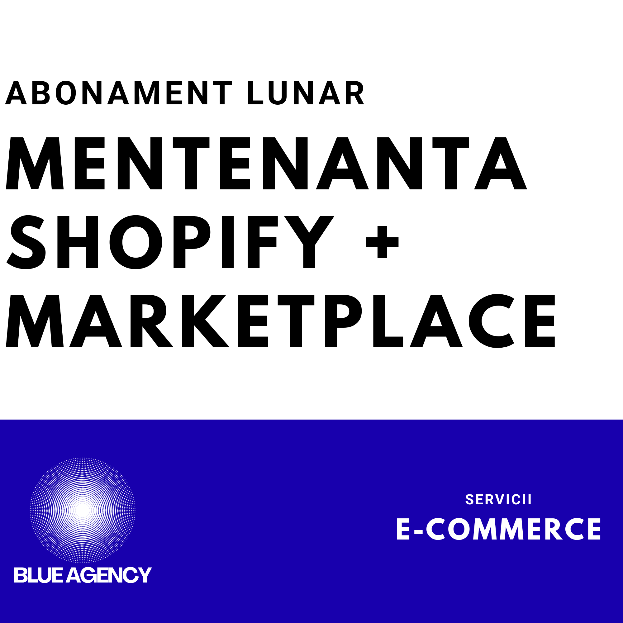 ABONAMENT LUNAR MENTENANTA SHOPIFY MARKETPLACE EMAG ALTEX CEL EASYSALES