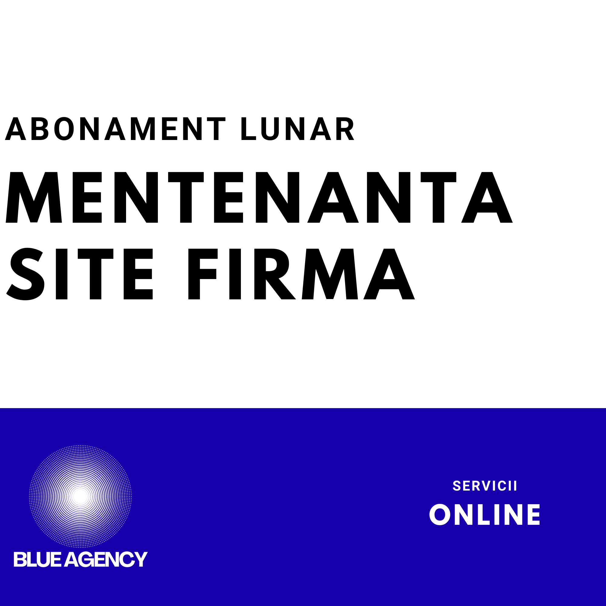ABONAMENT LUNAR MENTENANTA WEBSITE FIRMA