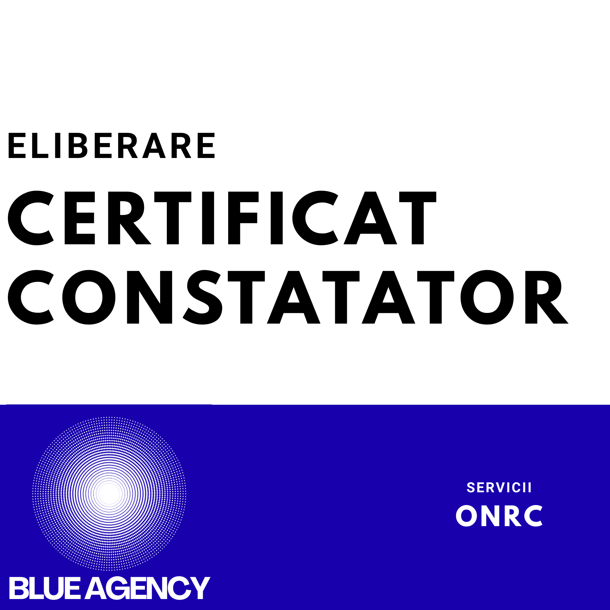 ELIBERARE CERTIFICAT CONSTATATOR ONRC