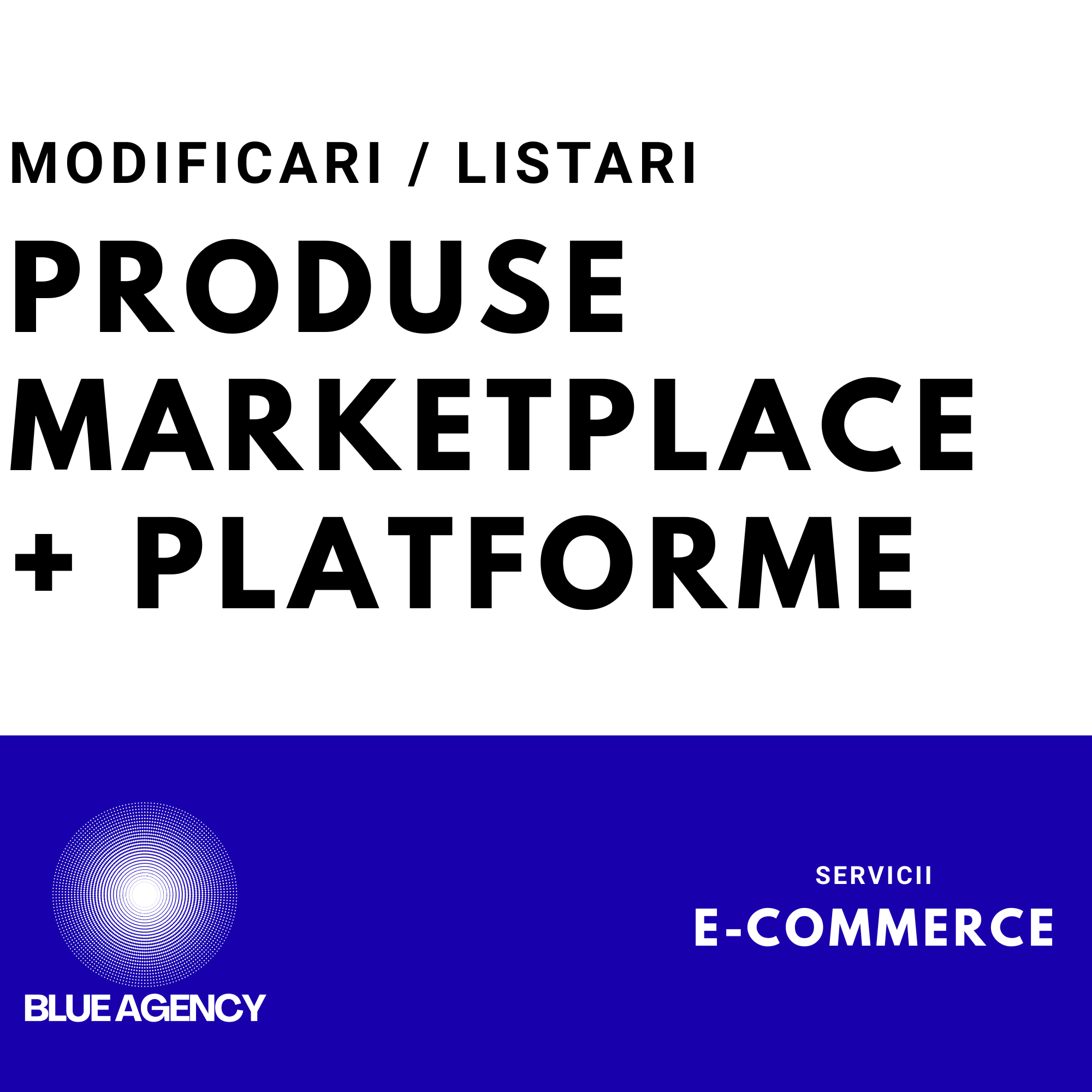 MODIFICARI ADAUGARI PRODUSE NOI PE PLATFORME MARKETPLACE GLOVO BRINGO WOLT AMAZON EMAG